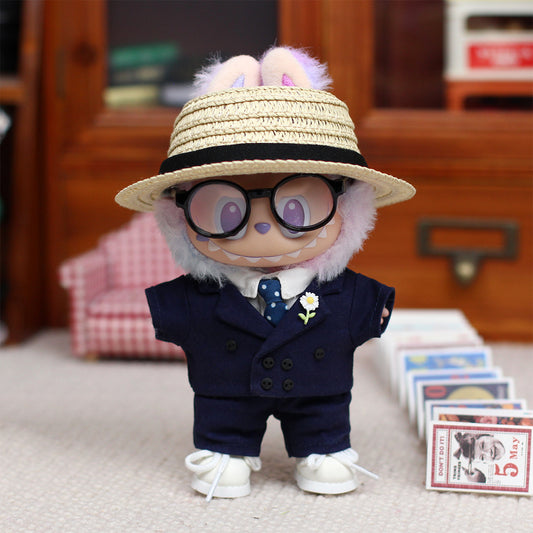 Labubu Macaron G-Dragon Style Dark Blue Suit