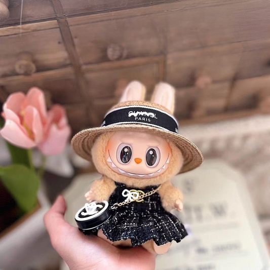 LABUBU Chanel Camellia All Black Outfit