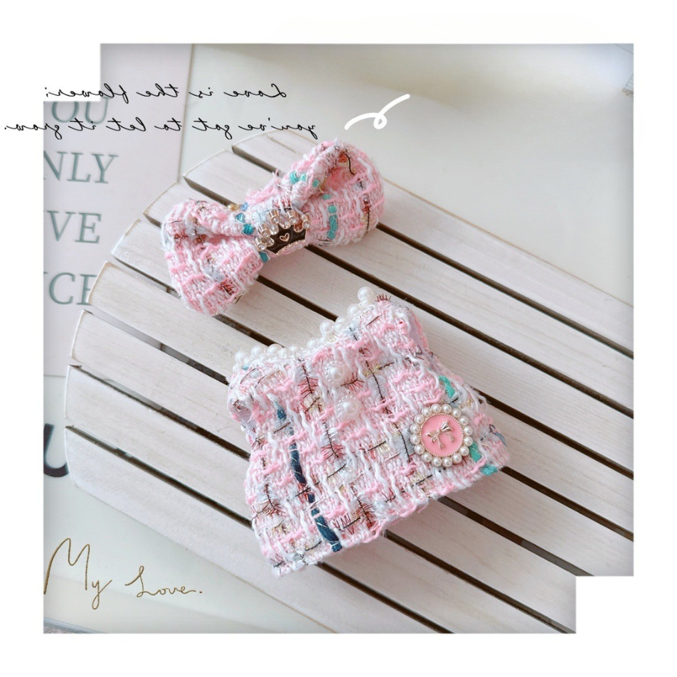 “Labubu Pendant Light Pink Chanel-style Dress”