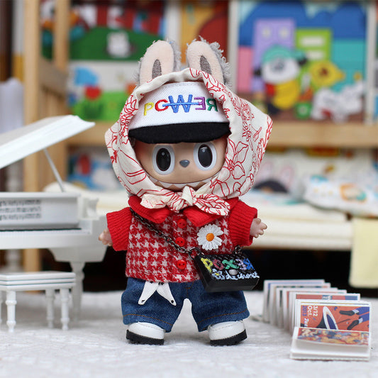 Labubu G-Dragon Red Knitted Outfit for V1 & V2