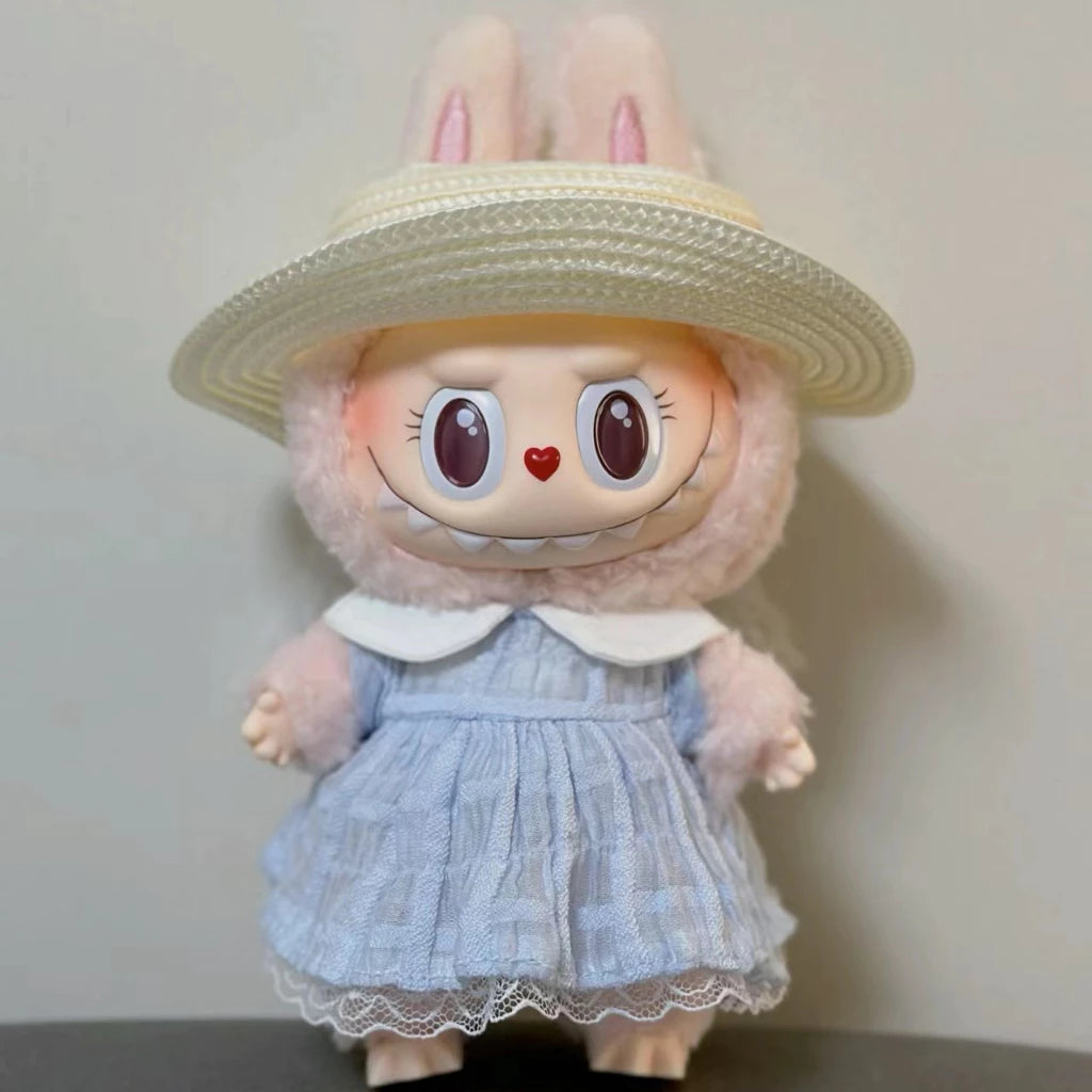 Pop Mart Labubu The Blue Diamon Summer Party Vinyl Plush Doll Pendant