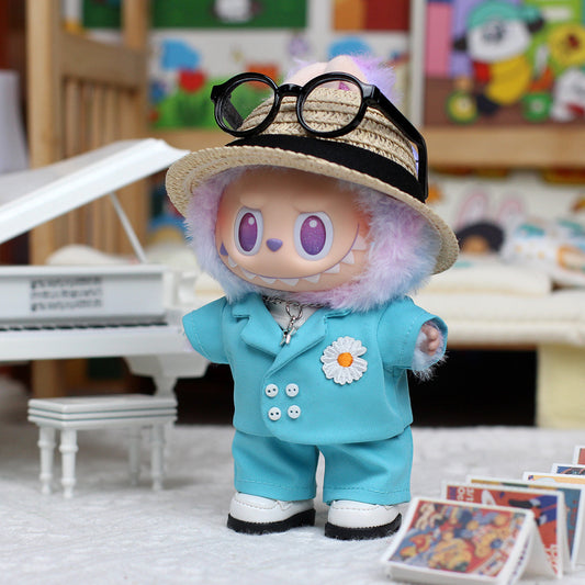 Labubu Macaron G-Dragon Style Light Blue Suit