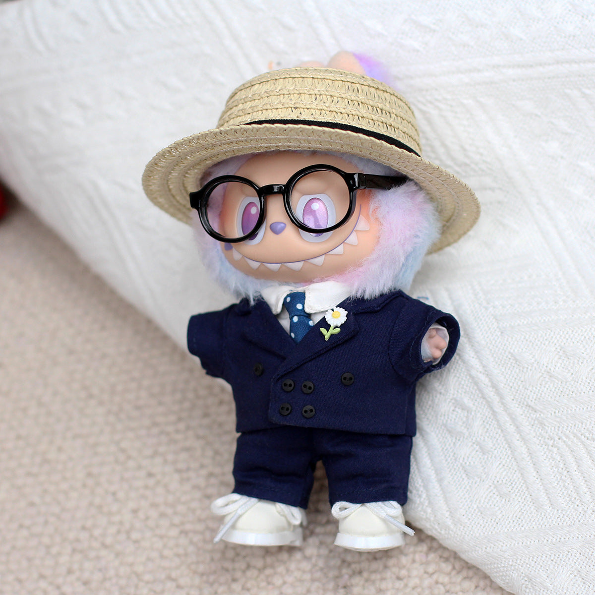 Labubu Macaron G-Dragon Style Dark Blue Suit