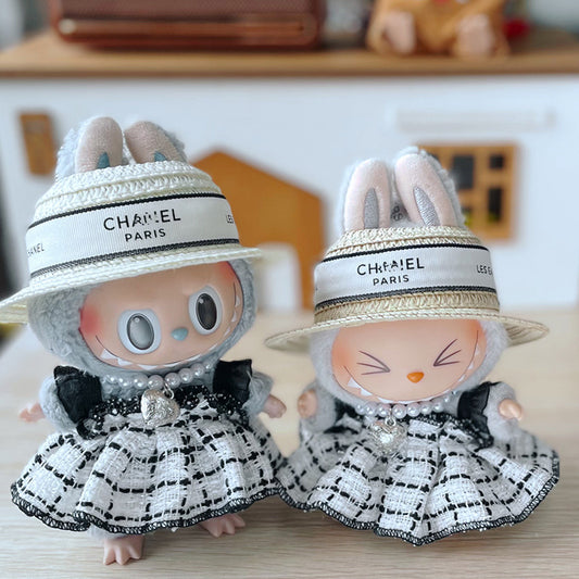 Labubu Farah x Chanel White Dress